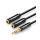 Kabel i złączka UGREEN Rozdzielacz audio AUX kabel jack 35 mm AV123 25cm czarny 6957303828166
